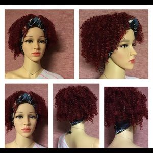 1pcs Short Curly Headband Synthetic Wigs Hair Style Color May looks different